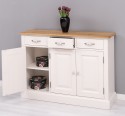 Hallway sideboard 3 doors 3 drawers, oak top