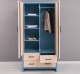 Wardrobe 2 Doors 3 Drawers "Rustic Haven" - Color Corp_P053 - Color Usi si Sertare_P095 - DOUBLE COLORED