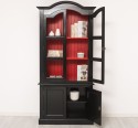 Showcase with 2 doors BAS + 2 glass doors, arched cornice SUP - Color Ext._P150 / Color Int._P047 - DOUBLE COLORED