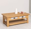 Coffee Table With 2 Drawers with metal rails - Color Corp_P093 - Color Drawers_P010 - DOUBLE COLORED