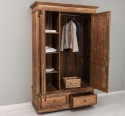 Wardrobe With 2 Doors And 2 Drawers wirth metal rails - Color_P064 - PERIAT ADANC