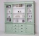 Bookcase with 2 doors, 6 BAS drawers + 2 glass doors, open space