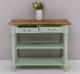 Wall console with turned legs, two shelves and two drawers