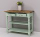 Wall console with turned legs, two shelves and two drawers