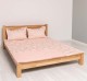 3 panel headboard bed with dim. 160x200, oak - Color_P061 - LACQUERED