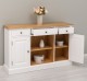 Sideboard 2 doors 3 drawers and open shelves top oak