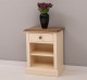 Nightstand with 1 drawer and open shelves, oak top