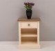 Nightstand with 1 drawer and open shelves, oak top