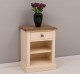 Nightstand with 1 drawer and open shelves, oak top