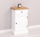 Nightstand with 1 door and 1 drawer, oak top