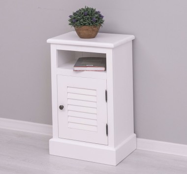 Nightstand with 1 door, open space, Shutter Collection