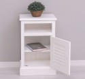 Nightstand with 1 door, open space, Shutter Collection