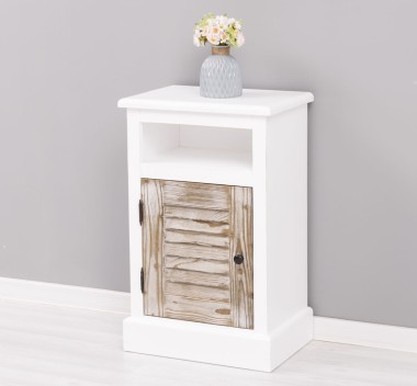 Nightstand with 1 door, open space, Shutter Collection