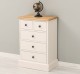 Nightstand With 5 Drawers, Oak Top