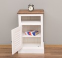 Nightstand with 1 door, open space, oak countertop, Shutter Collection