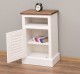 Nightstand with 1 door, open space, oak countertop, Shutter Collection