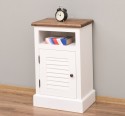 Nightstand with 1 door, open space, oak countertop, Shutter Collection