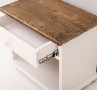 Nightstand with 1 drawer and open space