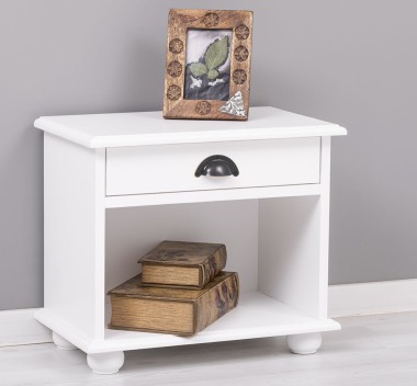 Nightstand with 1 drawer and open space