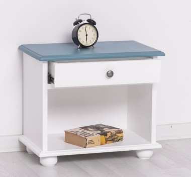 Nightstand with 1 drawer and open space