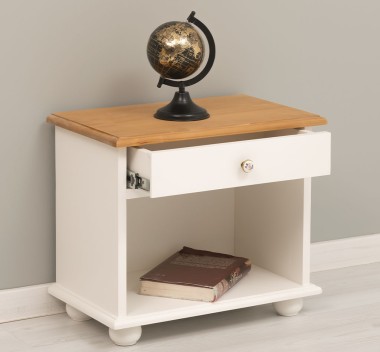 Nightstand with 1 drawer and open space