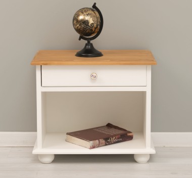 Nightstand with 1 drawer and open space