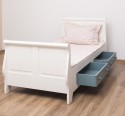 Bed with 2 drawers, princess type 90x200cm