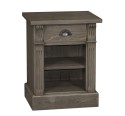 Nightstand with 1 drawer and 1 shelf, Directoire Collection