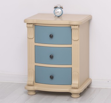 Nightstand with 3 curved drawers