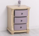 Nightstand with 3 curved drawers