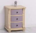 Nightstand with 3 curved drawers