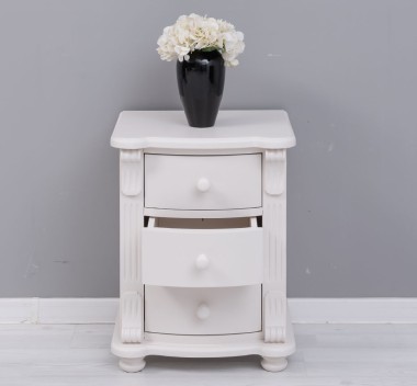 Nightstand with 3 curved drawers