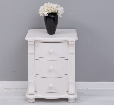 Nightstand with 3 curved drawers