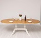 Oval table with 2 legs 160 / 230x120cm - Color Top_P082 - Color Corp_P039 - DOUBLE COLORED