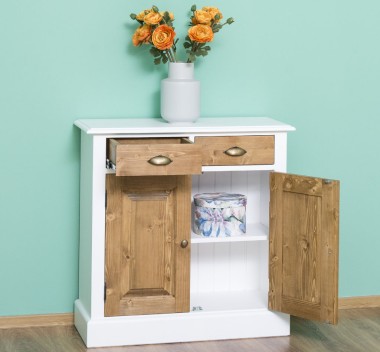 Cabinet with drawer, 2 doors and 2 drawers