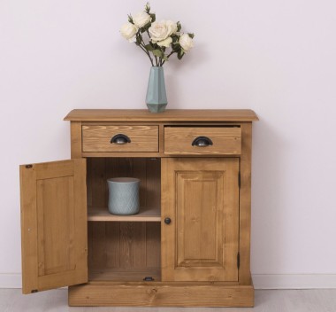 Cabinet with drawer, 2 doors and 2 drawers