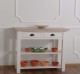 Console with 2 shelves, oak top