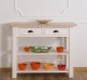 Console with 2 shelves, oak top