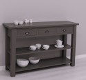 Console with 2 shelves, 3 drawers