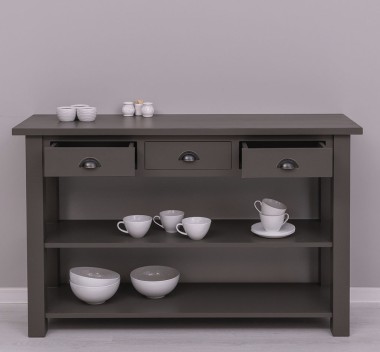 Console with 2 shelves, 3 drawers