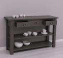 Console with 2 shelves, 3 drawers