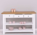 Console with 2 shelves, 3 drawers