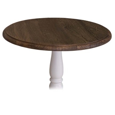 Round coffee table, oak top