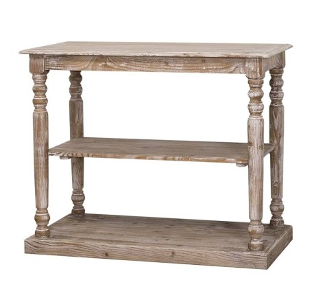 Console with turned legs, 1 shelf