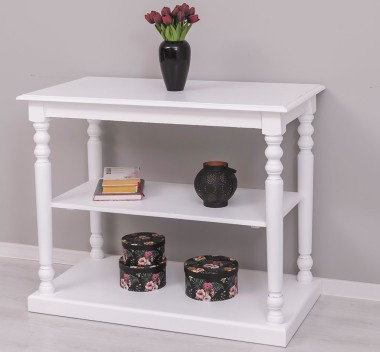 Console with turned legs, 1 shelf