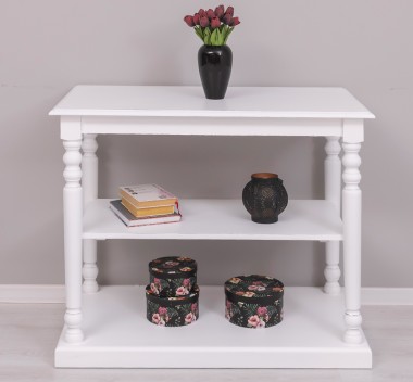 Console with turned legs, 1 shelf