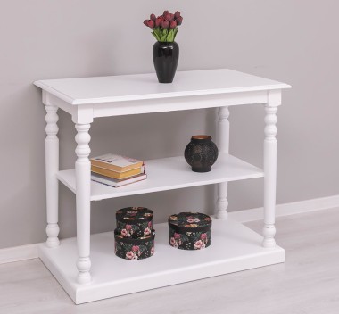 Console with turned legs, 1 shelf