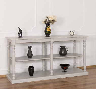 Large console with turned legs, 1 shelf