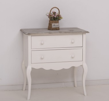 Console with curved legs, 2 drawers