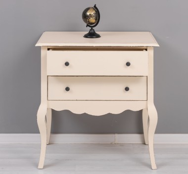 Console with curved legs, 2 drawers